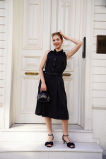 Gömlek Yaka Kemerli Elbise Siyah S255061 (Beden: Xl) - Görsel 8