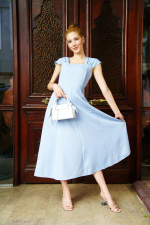 U Yaka Prenses Elbise Mavi S255101 (Beden: L) - Görsel 7