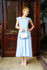 U Yaka Prenses Elbise Mavi S255101 (Beden: L) - Görsel 5