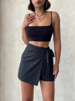 Brodeli Şort Etek S255075 Siyah (Beden: M) - Görsel 4