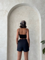 Brodeli Şort Etek S255075 Siyah (Beden: Xl) - Görsel 2