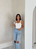 Ottoman Toka Askılı Bluz Beyaz S4194 (Beden: M) - Görsel 3