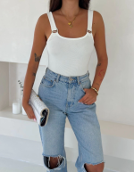 Ottoman Toka Askılı Bluz Beyaz S4194 (Beden: Xl) - Görsel 6