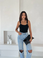 Ottoman Toka Askılı Bluz Siyah S4194 (Beden: M) - Görsel 2