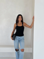 Ottoman Toka Askılı Bluz Siyah S4194 (Beden: M) - Görsel 3