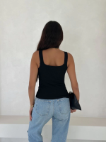 Ottoman Toka Askılı Bluz Siyah S4194 (Beden: M) - Görsel 4