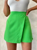 Kapaklı Şort Etek Yeşil S24901 (Beden: S) - Görsel 6