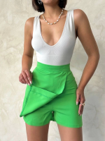 Kapaklı Şort Etek Yeşil S24901 (Beden: S) - Görsel 7