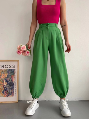 Şalvar Pantolon Yeşil S23202 (Beden: S)