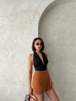 Kapaklı Şort Etek Camel S208 (Beden: S) - Görsel 3