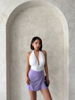 Kapaklı Şort Etek Lila S208 (Beden: M) - Görsel 4