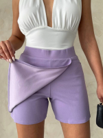 Kapaklı Şort Etek Lila S208 (Beden: L) - Görsel 3