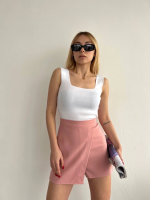 Kapaklı Şort Etek Pudra S208 (Beden: S)