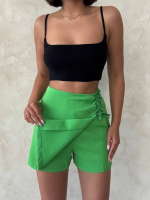Kuş Gözü Şort Etek Yeşil S25819 (Beden: S) - Görsel 2