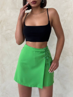 Kuş Gözü Şort Etek Yeşil S25819 (Beden: M) - Görsel 4