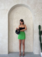 Kuş Gözü Şort Etek Yeşil S25819 (Beden: M) - Görsel 7