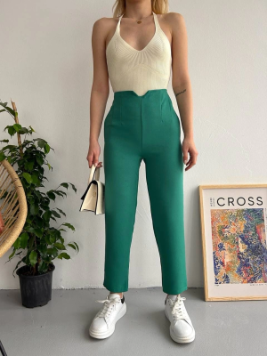 Atlas Fletolu Pantolon Petrol Yeşili (Beden: M)