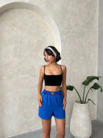 Armalı Keten Şort Saks Mavisi S251003 (Beden: S) - Görsel 3