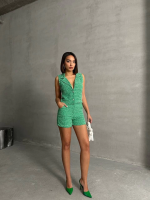 Yelekli Şort Takım Yeşil (Beden: L) - Görsel 2