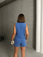 Yelekli Şort Takım Saks (Beden: M) - Görsel 3