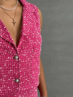 Yelekli Şort Takım Pembe (Beden: L) - Görsel 3