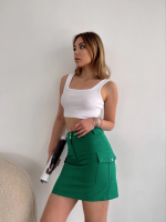 Körüklü Cep Etek Yeşil S24904 (Beden: M) - Görsel 3