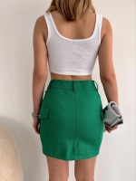 Körüklü Cep Etek Yeşil S24904 (Beden: M) - Görsel 2