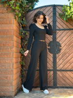 Fitilli Prenses Kol Alt Üst Takım Siyah (Beden: M) - Görsel 2