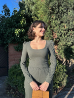 Fitilli Prenses Kol Alt Üst Takım Haki (Beden: L) - Görsel 2