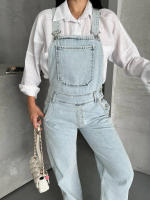 Pantolon Kar Yıkama Salopet Mavi D2514 (Beden: 36) - Görsel 6