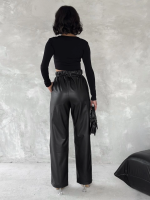 Kendinden İnce Kemerli Deri Pantolon Siyah T1178 (Beden: L) - Görsel 4