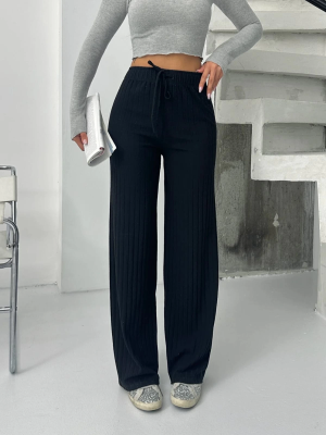 Fitilli Şardonlu Pantolon Siyah A4058 (Beden: S)