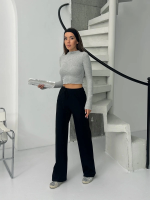 Fitilli Şardonlu Pantolon Siyah A4058 (Beden: L) - Görsel 4