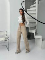 Fitilli Şardonlu Pantolon Bej A4058 (Beden: M) - Görsel 2