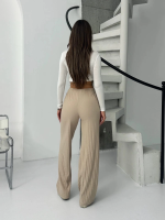 Fitilli Şardonlu Pantolon Bej A4058 (Beden: L) - Görsel 4