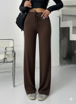 Fitilli Şardonlu Pantolon Kahve A4058 (Beden: M)