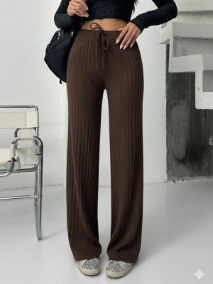 Fitilli Şardonlu Pantolon Kahve A4058 (Beden: M)