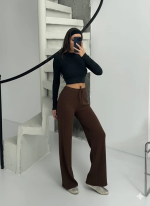 Fitilli Şardonlu Pantolon Kahve A4058 (Beden: M) - Görsel 2