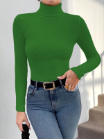 Başıkçı Yaka Dar Kesim Kaşkorse Kazak Yeşil W3103 (Beden: M)