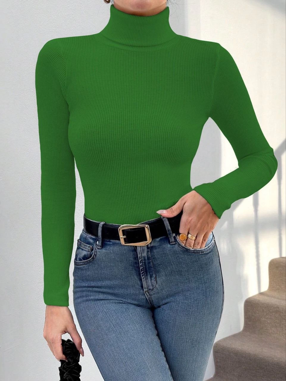 1234703_basikci-yaka-dar-kesim-kaskorse-kazak-yesil-w3103-89222890-sw961sh1280.png Başıkçı Yaka Dar Kesim Kaşkorse Kazak Yeşil W3103 (Beden: M) - Görsel 1