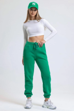 3 İplik Şardonlu Paça Lastikli Eşofman Yeşil İs001 (Beden: Xl) - Görsel 2