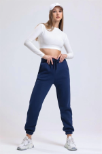 3 İplik Şardonlu Paça Lastikli Eşofman Lacivert İs001 (Beden: S) - Görsel 5