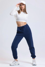 3 İplik Şardonlu Paça Lastikli Eşofman Lacivert İs001 (Beden: M)