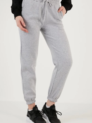 3 İplik Şardonlu Paça Lastikli Eşofman Gri İs001 (Beden: Xl)