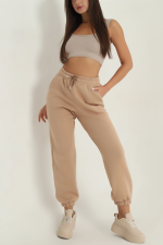 3 İplik Şardonlu Paça Lastikli Eşofman Bisküvi İs001 (Beden: M) - Görsel 3