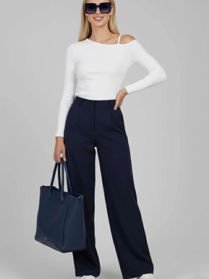 Tek Omuz İpli Bluz Beyaz T4328 (Beden: L)