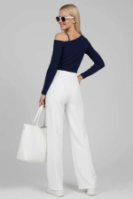 Tek Omuz İpli Bluz Lacivert T4328 (Beden: L) - Görsel 3