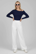 Tek Omuz İpli Bluz Lacivert T4328 (Beden: Xl)