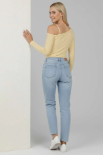 Tek Omuz İpli Bluz Sarı T4328 (Beden: Xl) - Görsel 3