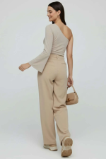 Tek Omuzlu Basic Bluz Vizon T4275 (Beden: M) - Görsel 2